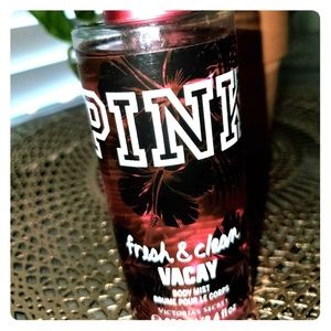 Pink fresh and clean vacay body mist